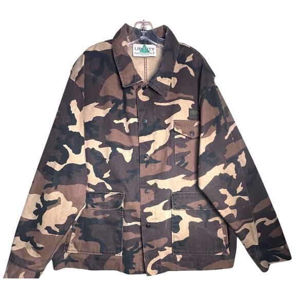 Vtg Liberty Real Tree Camo Chore Style Jacket Sz 3X Military Hunting Utility EUC - Picture 1 of 16